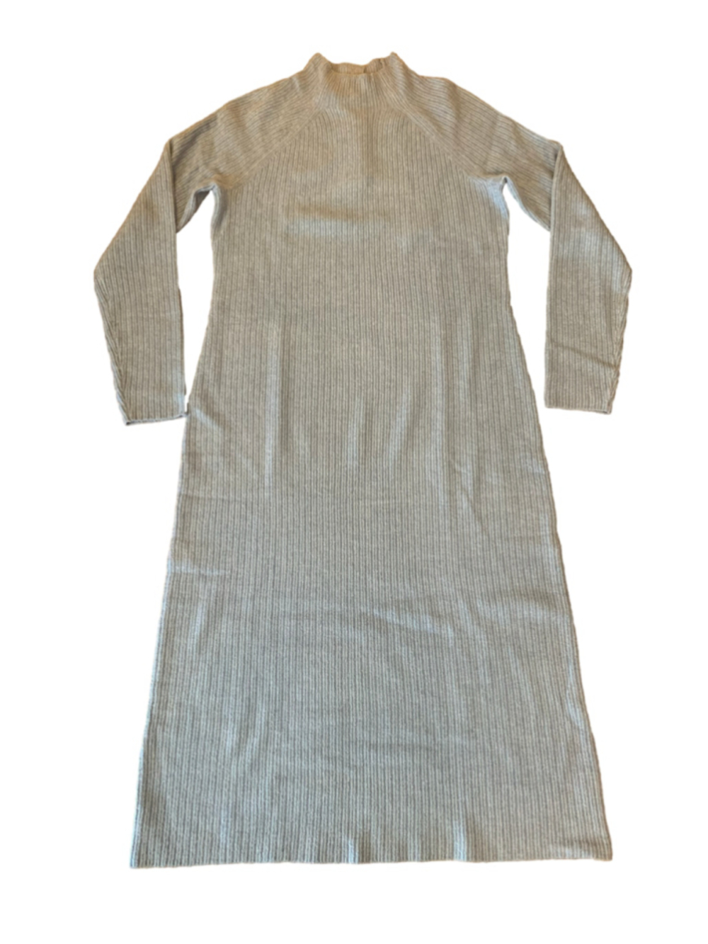 Talbots Ribbed Knit Midi Dress, Size S, Light Blue